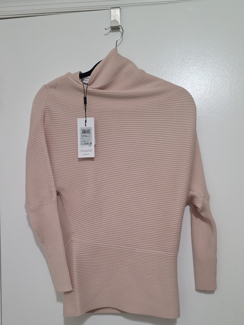 REISS Tyler Roll Neck Sweater — Pink | NWT